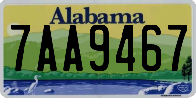 AL license plate 7AA9467