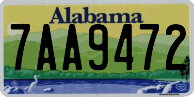 AL license plate 7AA9472
