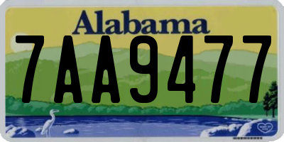 AL license plate 7AA9477
