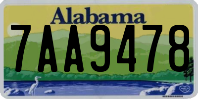 AL license plate 7AA9478