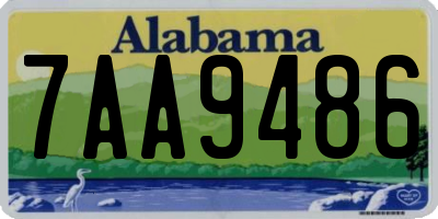 AL license plate 7AA9486