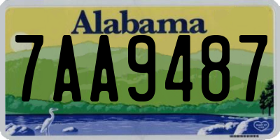 AL license plate 7AA9487