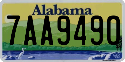 AL license plate 7AA9490