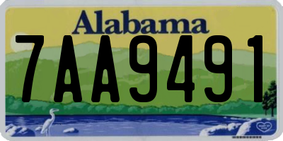 AL license plate 7AA9491