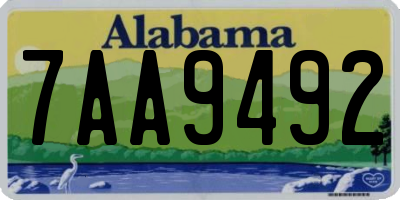 AL license plate 7AA9492