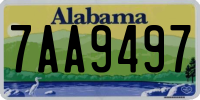 AL license plate 7AA9497