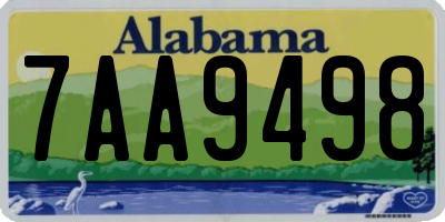 AL license plate 7AA9498