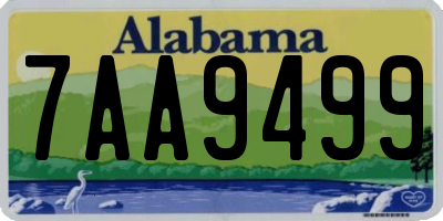 AL license plate 7AA9499