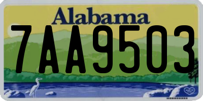 AL license plate 7AA9503
