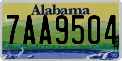 AL license plate 7AA9504