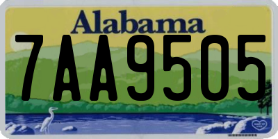 AL license plate 7AA9505