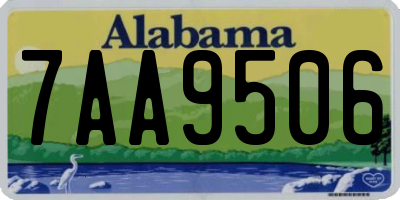AL license plate 7AA9506