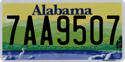 AL license plate 7AA9507