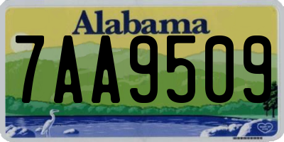 AL license plate 7AA9509