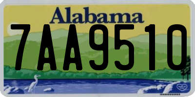 AL license plate 7AA9510