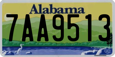 AL license plate 7AA9513