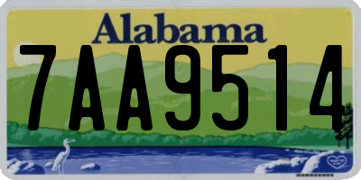 AL license plate 7AA9514