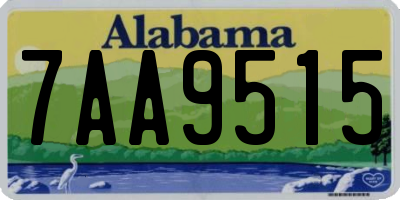 AL license plate 7AA9515