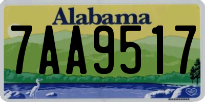 AL license plate 7AA9517