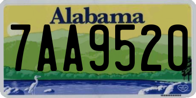 AL license plate 7AA9520