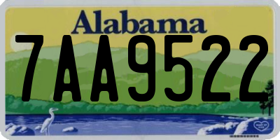 AL license plate 7AA9522