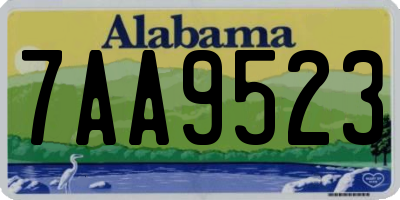 AL license plate 7AA9523