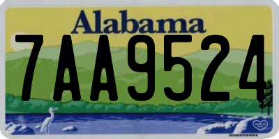 AL license plate 7AA9524
