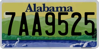 AL license plate 7AA9525