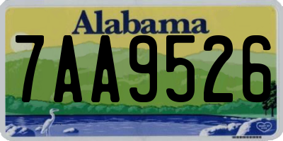 AL license plate 7AA9526