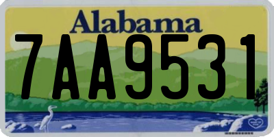 AL license plate 7AA9531