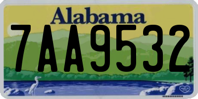 AL license plate 7AA9532