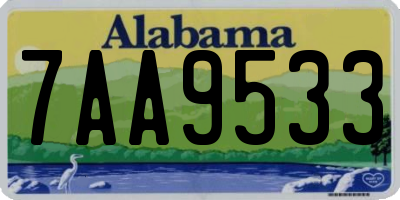 AL license plate 7AA9533