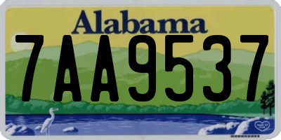 AL license plate 7AA9537