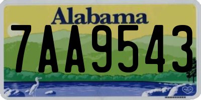 AL license plate 7AA9543