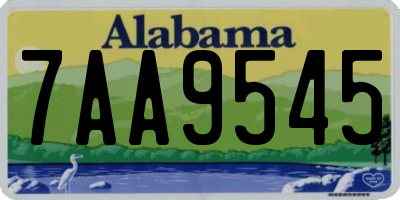 AL license plate 7AA9545