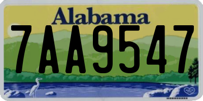 AL license plate 7AA9547