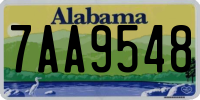 AL license plate 7AA9548