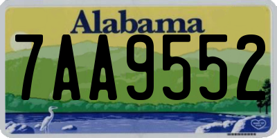 AL license plate 7AA9552