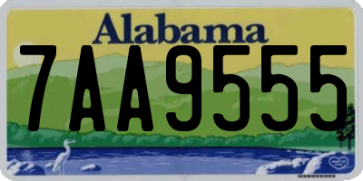 AL license plate 7AA9555
