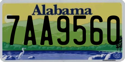 AL license plate 7AA9560