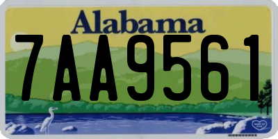 AL license plate 7AA9561