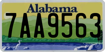 AL license plate 7AA9563