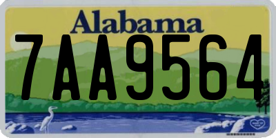 AL license plate 7AA9564