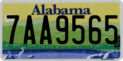 AL license plate 7AA9565