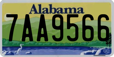 AL license plate 7AA9566