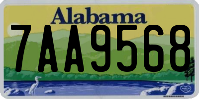 AL license plate 7AA9568