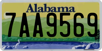 AL license plate 7AA9569