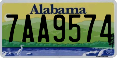 AL license plate 7AA9574