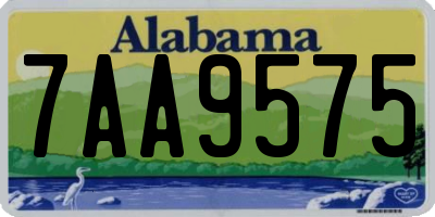 AL license plate 7AA9575