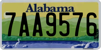 AL license plate 7AA9576